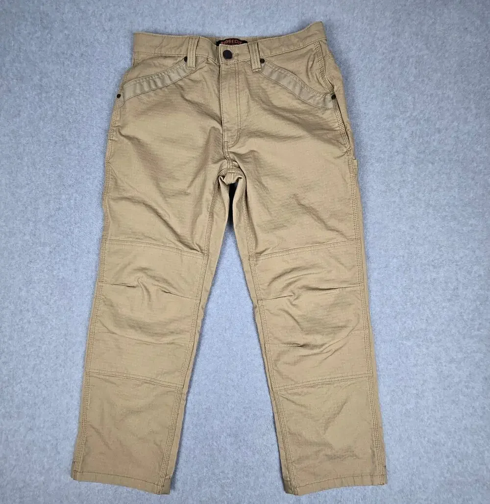 Ridgecut Toughwear 34x30 Beige Ripstop Work Pants Reinforced Double Knee - Picture 1 of 14